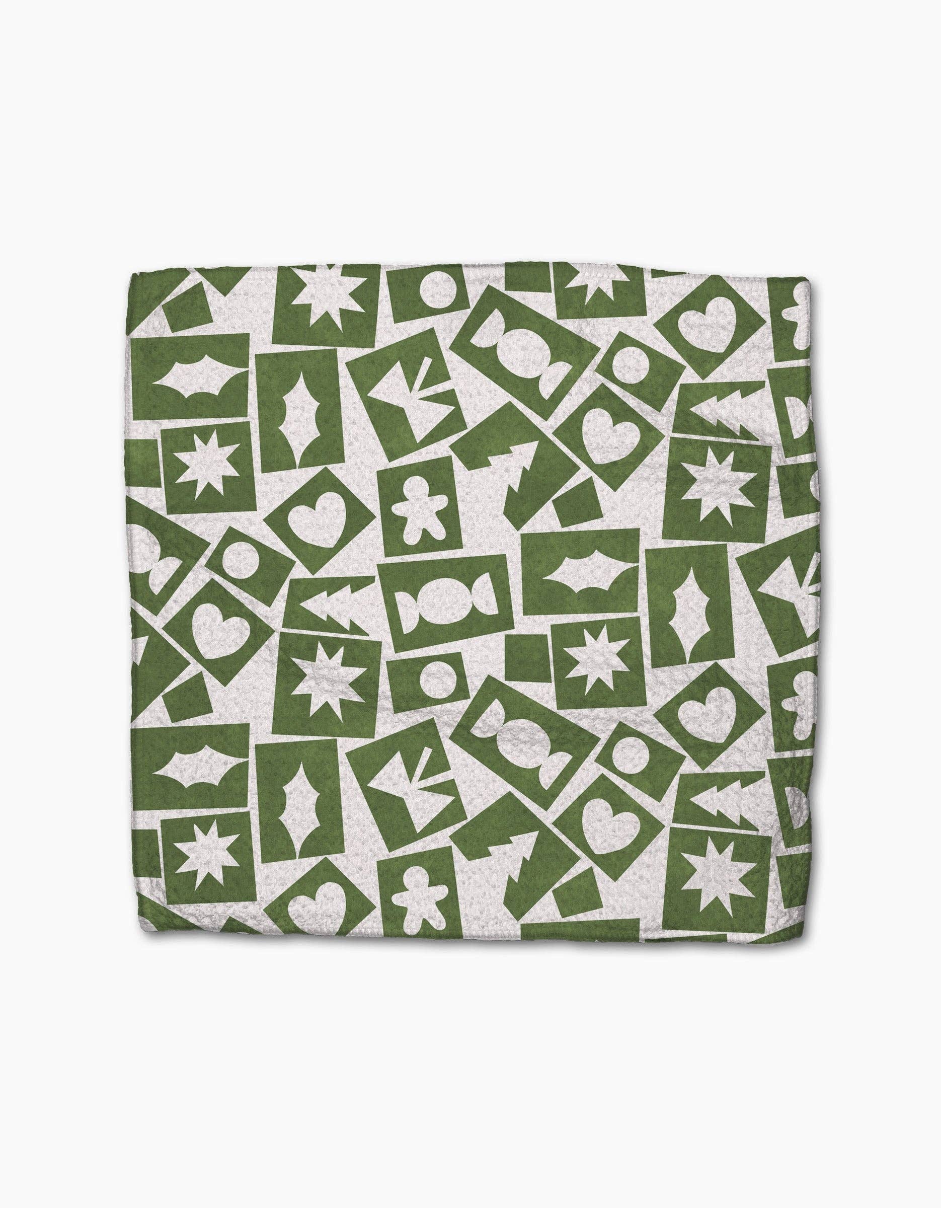 Geometry Cutout Christmas Dishcloth Set