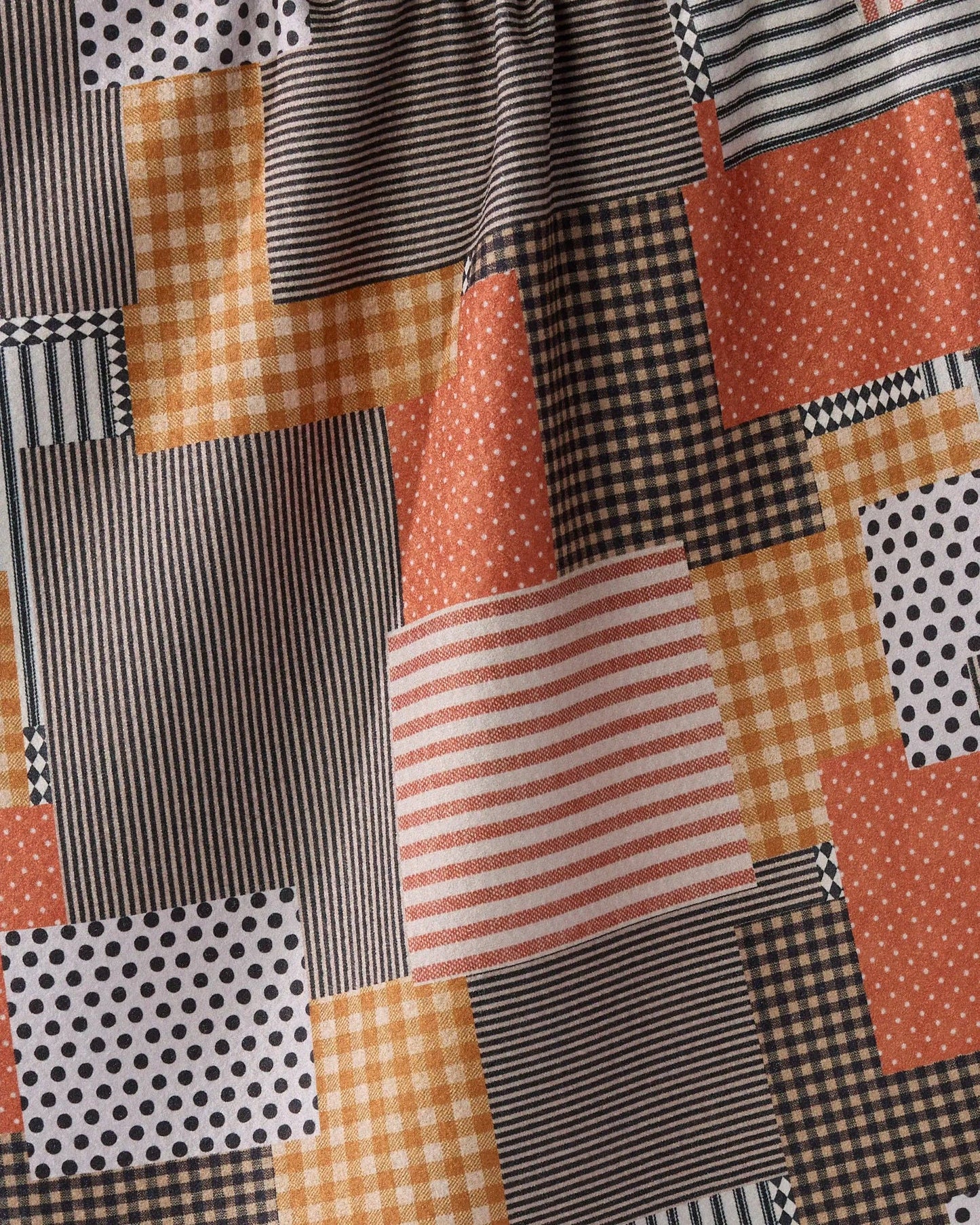 Geometry Patch and Pumpkin Tea Towel