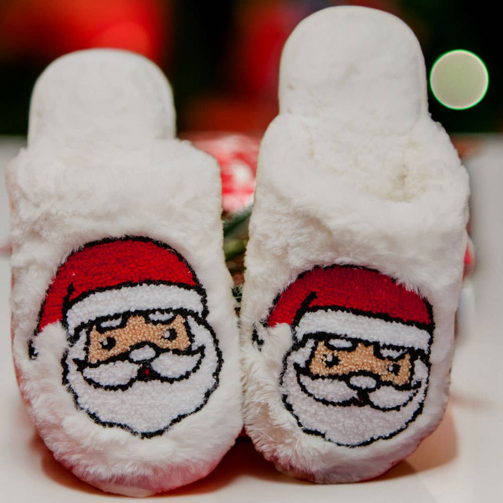 Santa Rabbit Fur Slippers