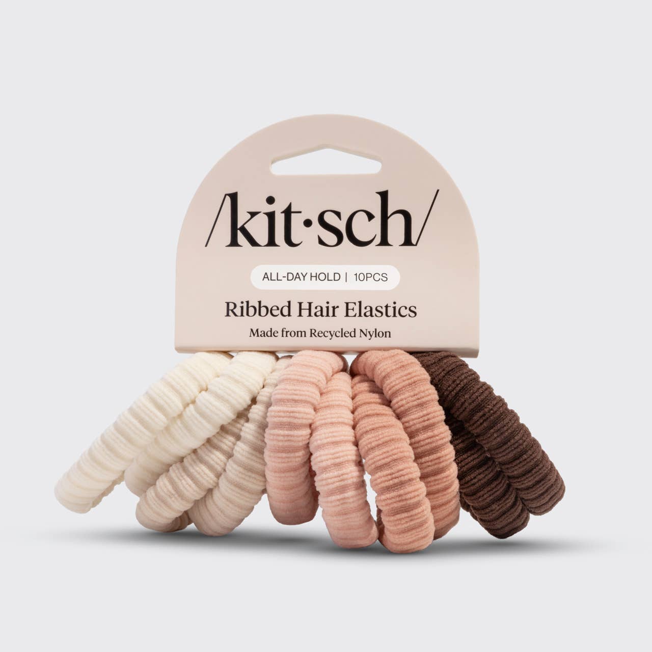 Recycled Fabric Ribbed Hair Elastics