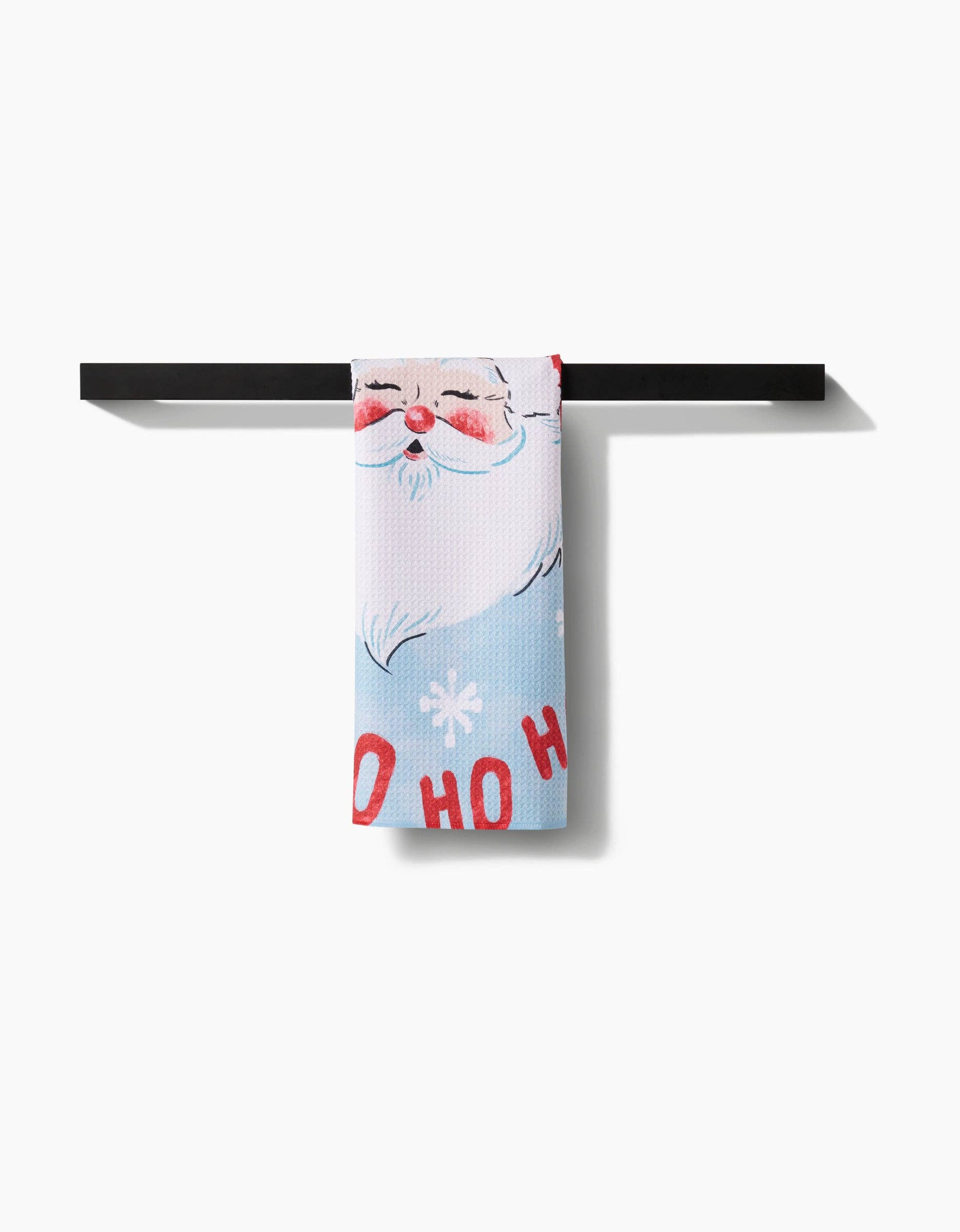 Geometry Merry Santa Claus Tea Towel