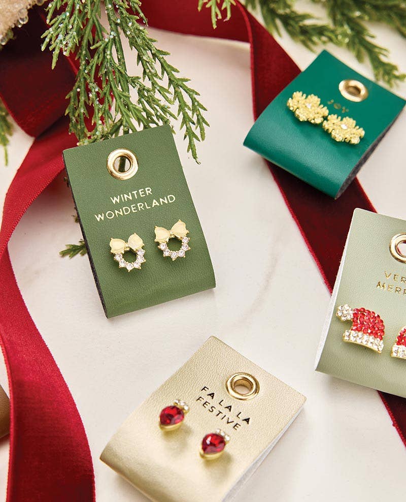Joy Holiday Stud Love Earrings