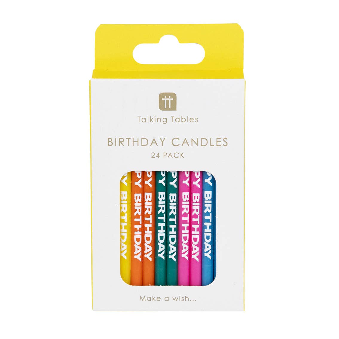 Multicolor Happy Birthday Candles - 24 Pack