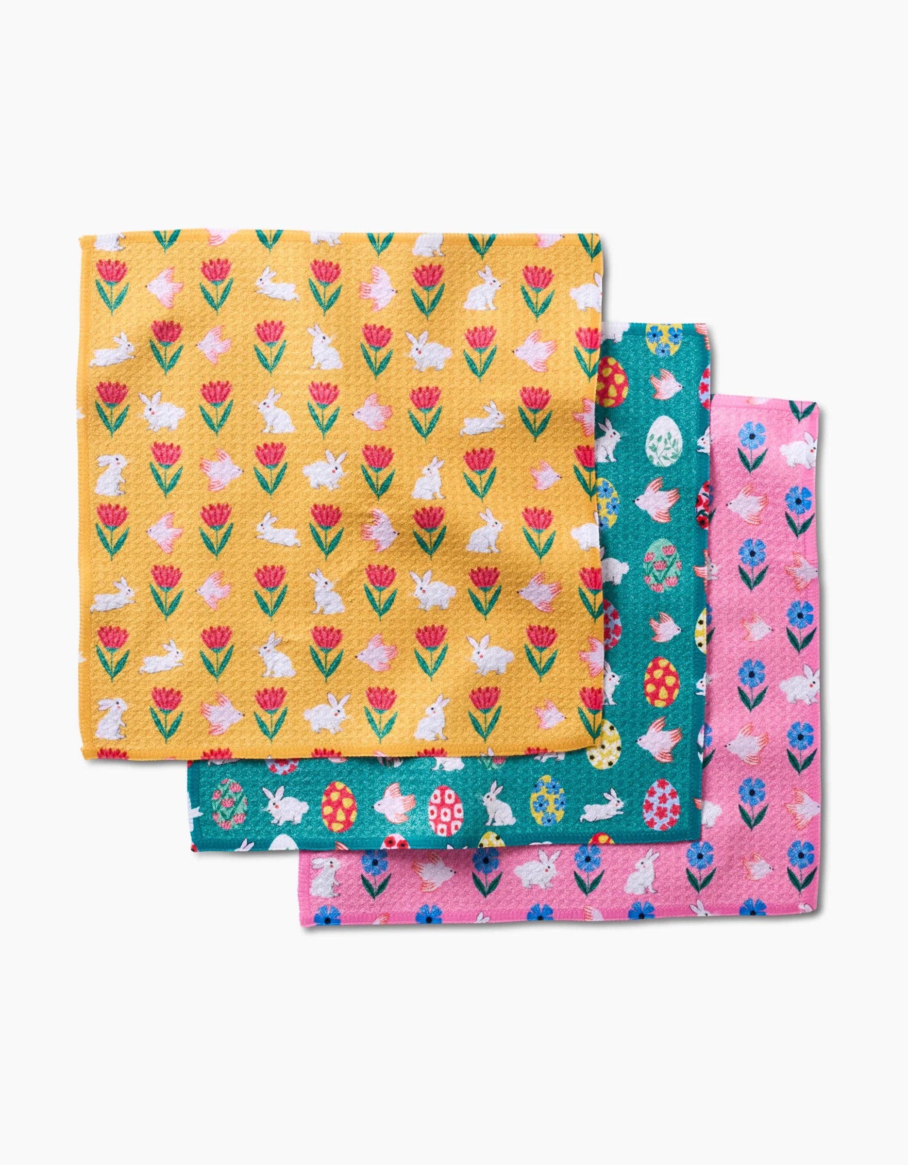 Geometry Floral Easter Parade Dishcloth Set
