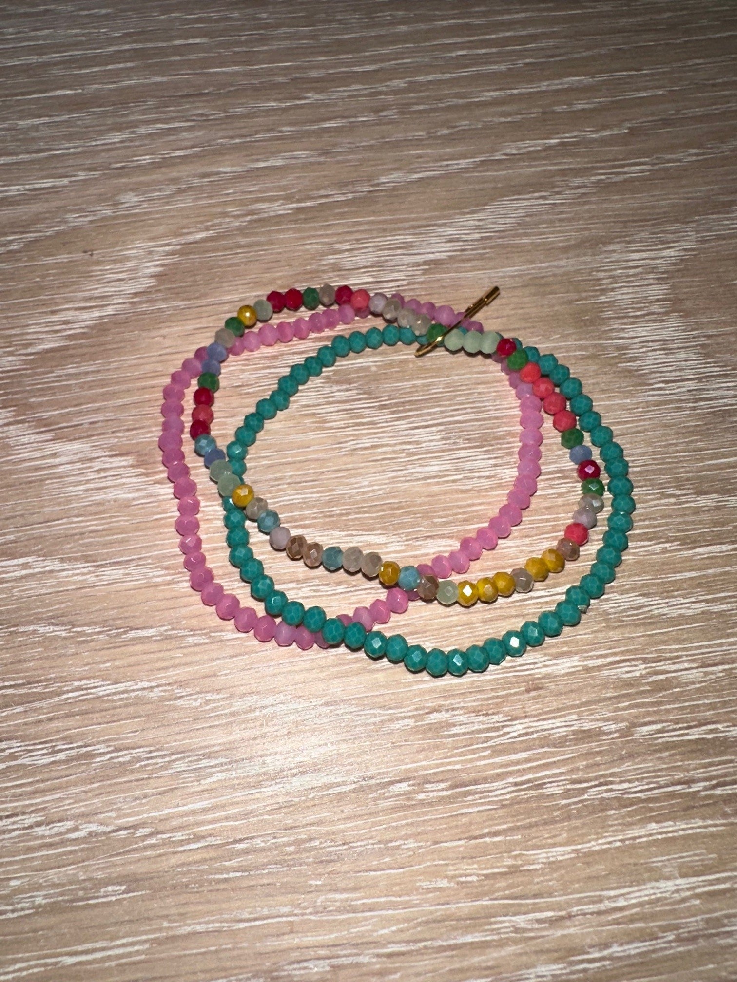 Spring Stretch Bead Bracelet Stack