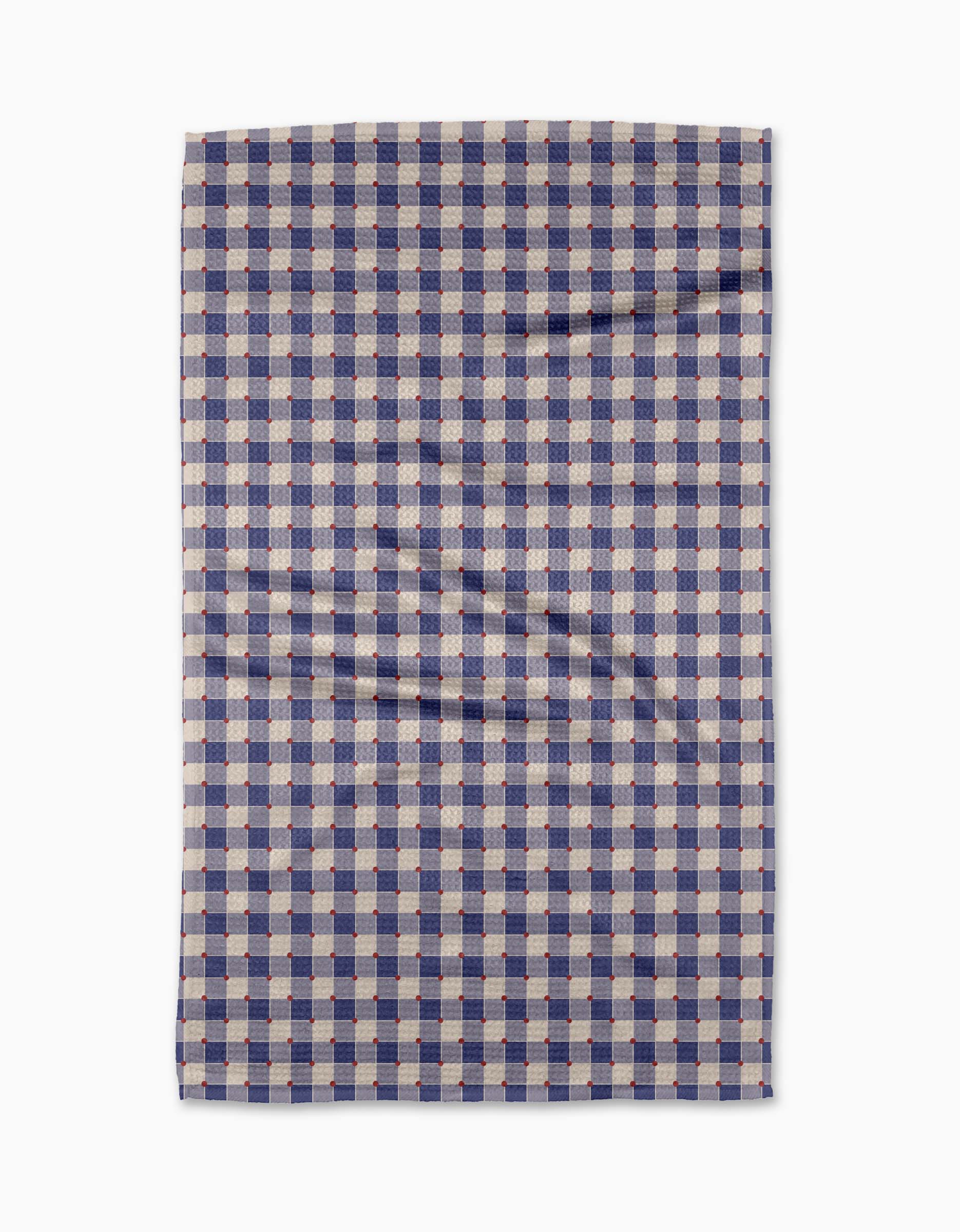 Geometry Nautical Gingham Tea Towel