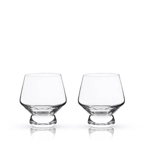 Stackable Crystal Footed Punch Cups