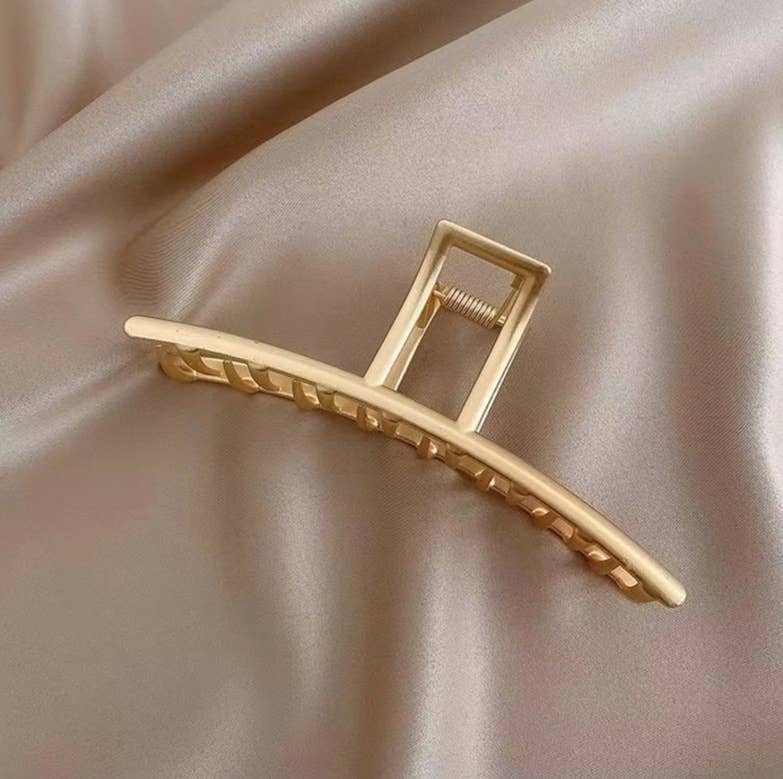Matte Gold Hair Claw Clip