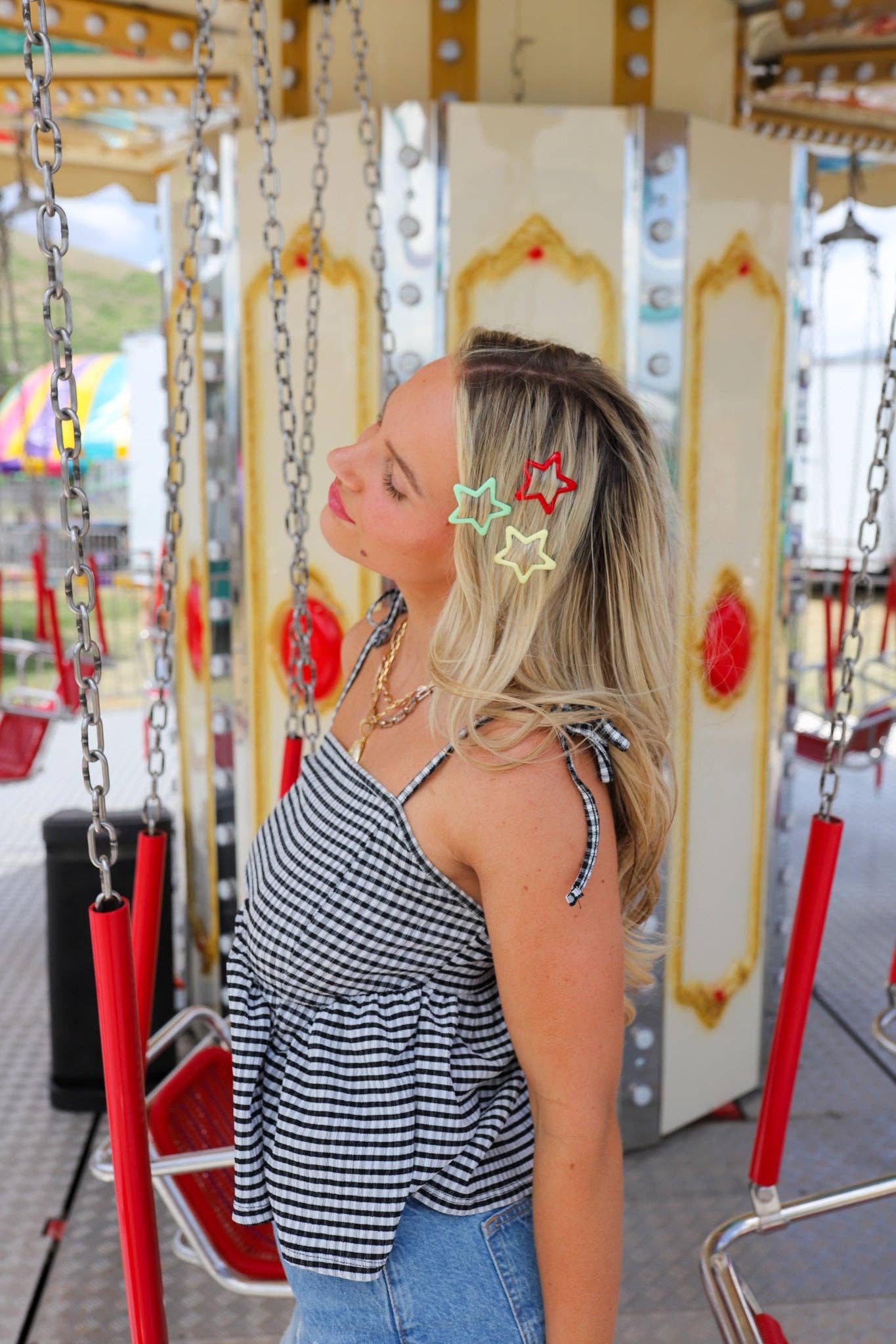 Red Star Hair Clips