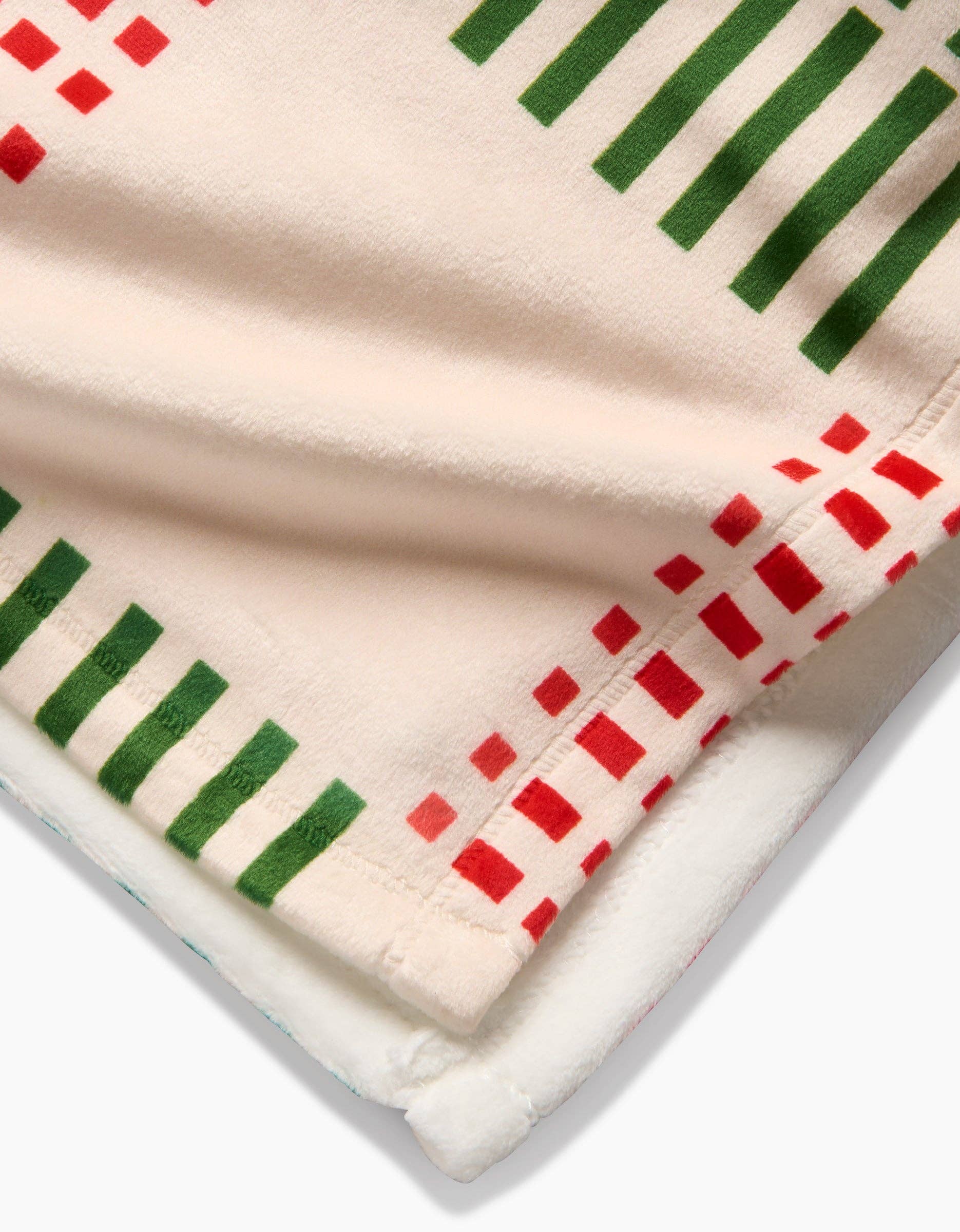 Geometry Be Merry Plaid Butter Blanket