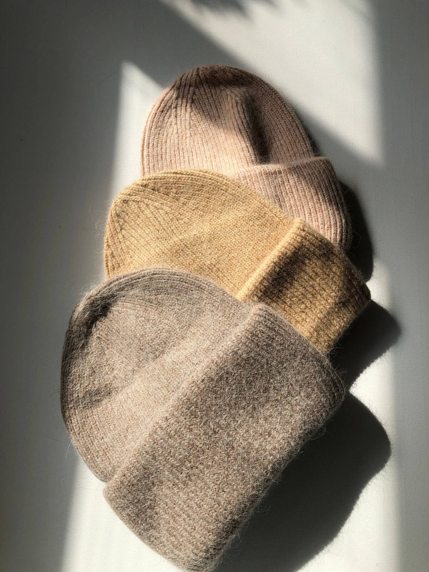 Neutral Angora Beanie
