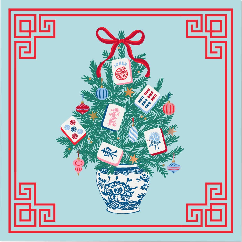 Mahjong Holiday Cocktail Napkins