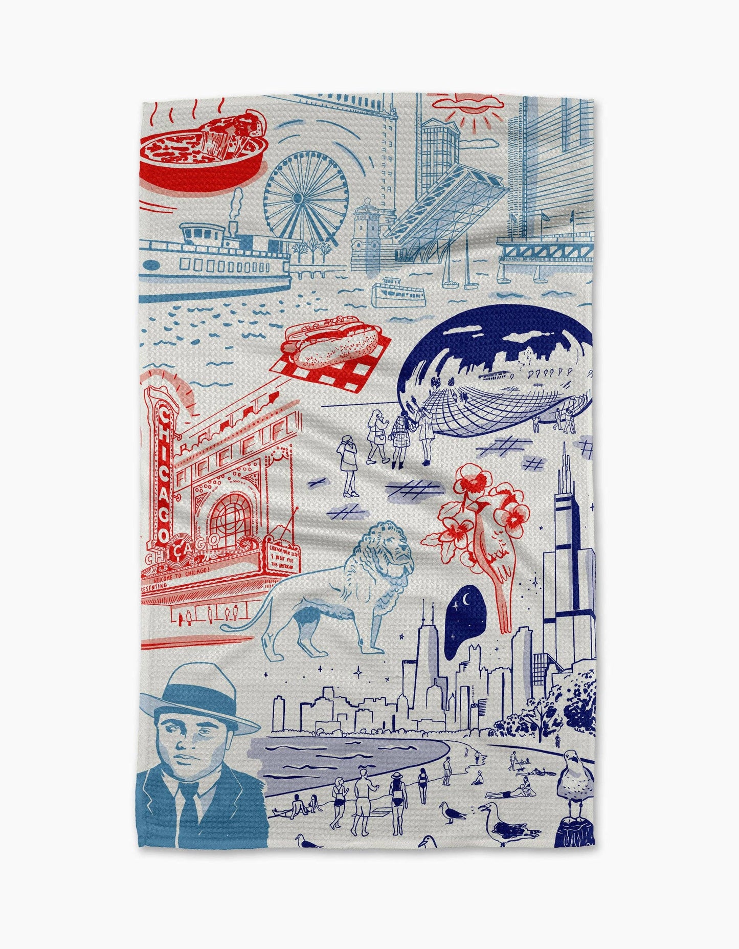 Geometry Chicago in Color Tea Towel