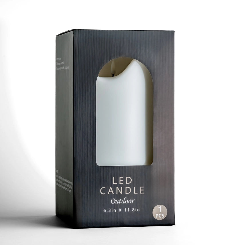 White Flameless Outdoor Candle