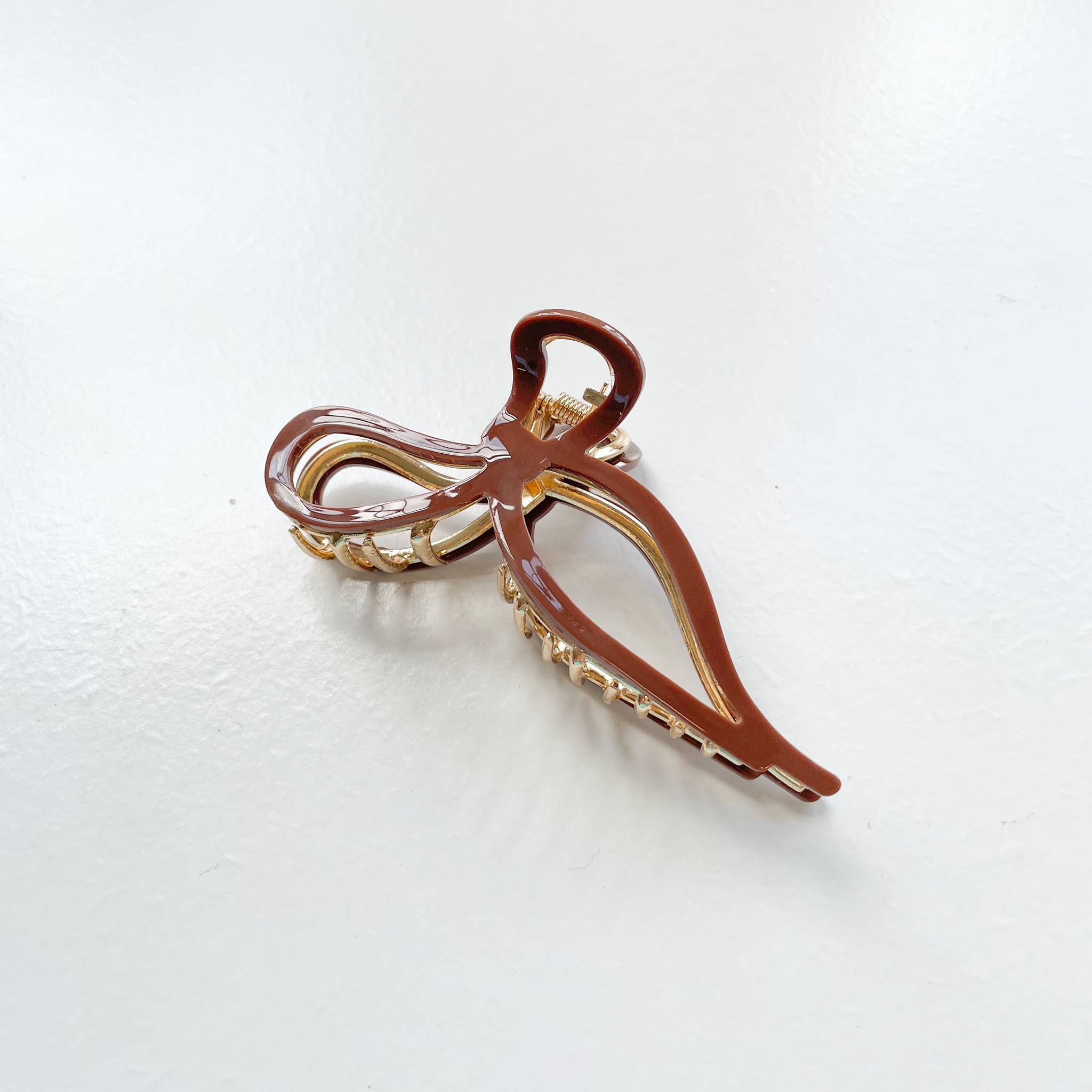 Sabrina Large Ribbon Bow Metal Claw Clip