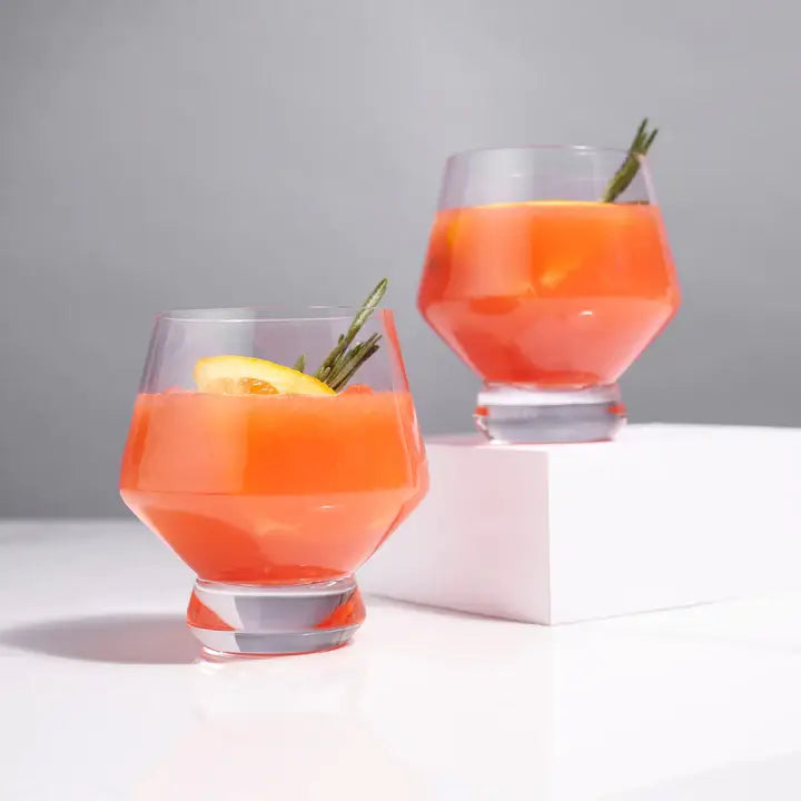 Stackable Crystal Footed Punch Cups