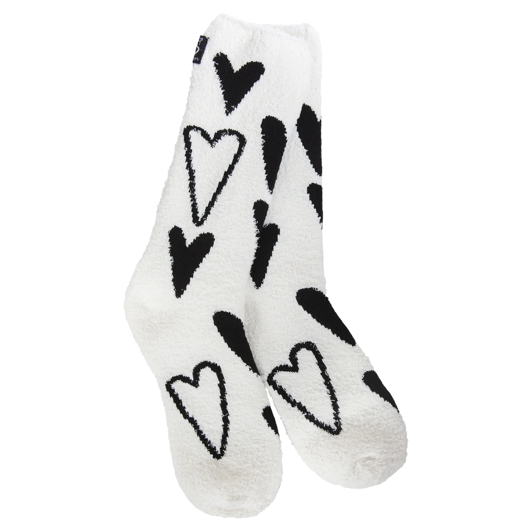 Softest Socks-B + W Cozy Crew Socks