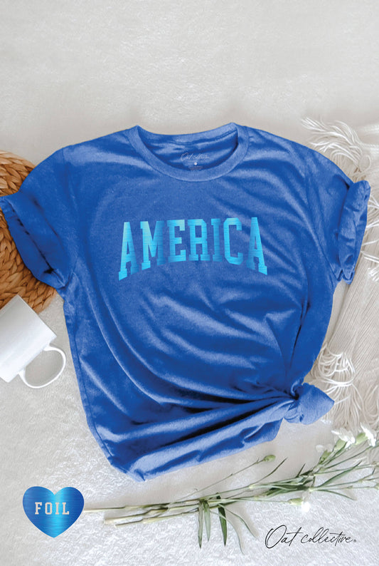 America Foil Graphic T-shirt