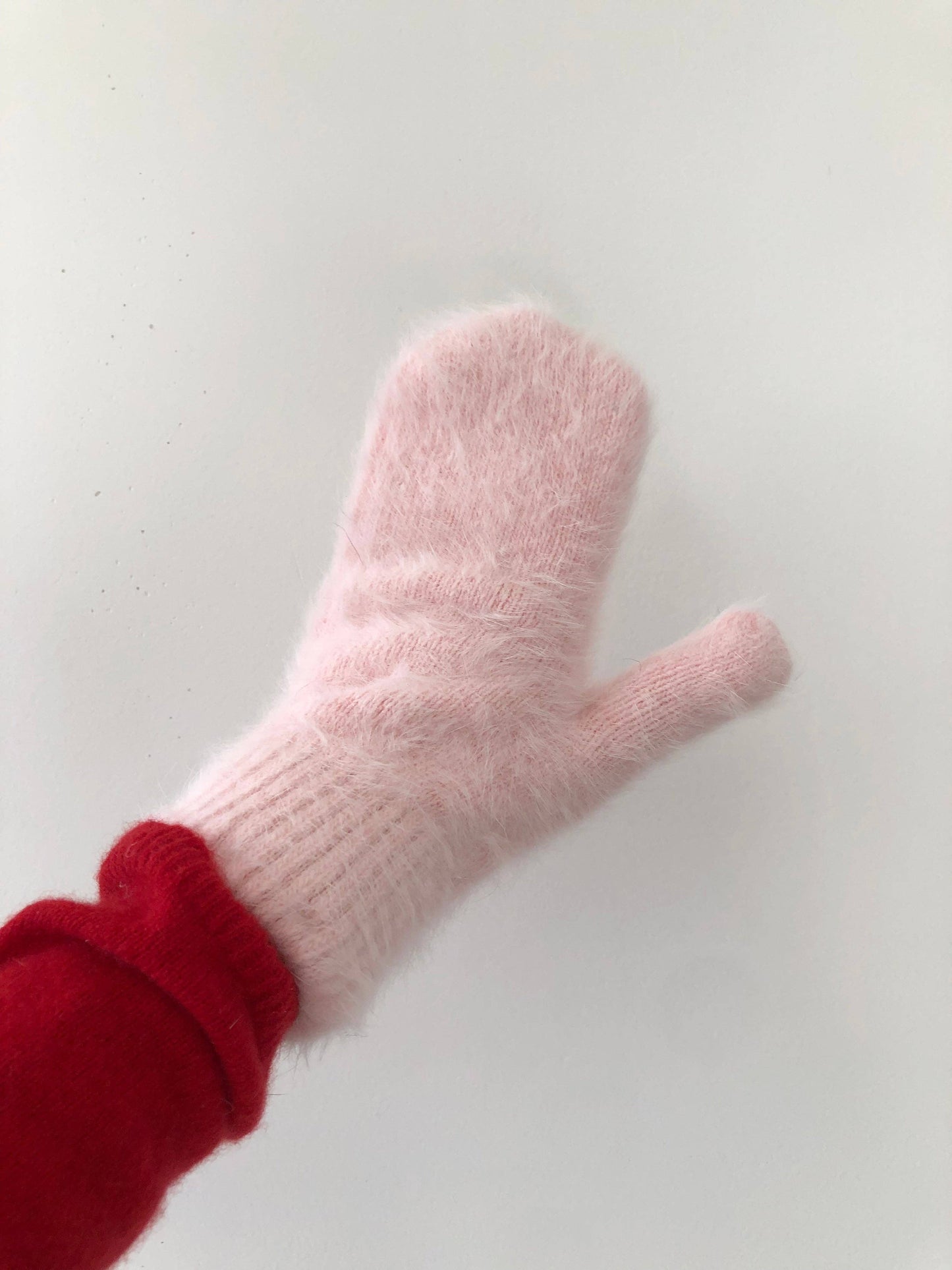 Fluffy Angora Mittens