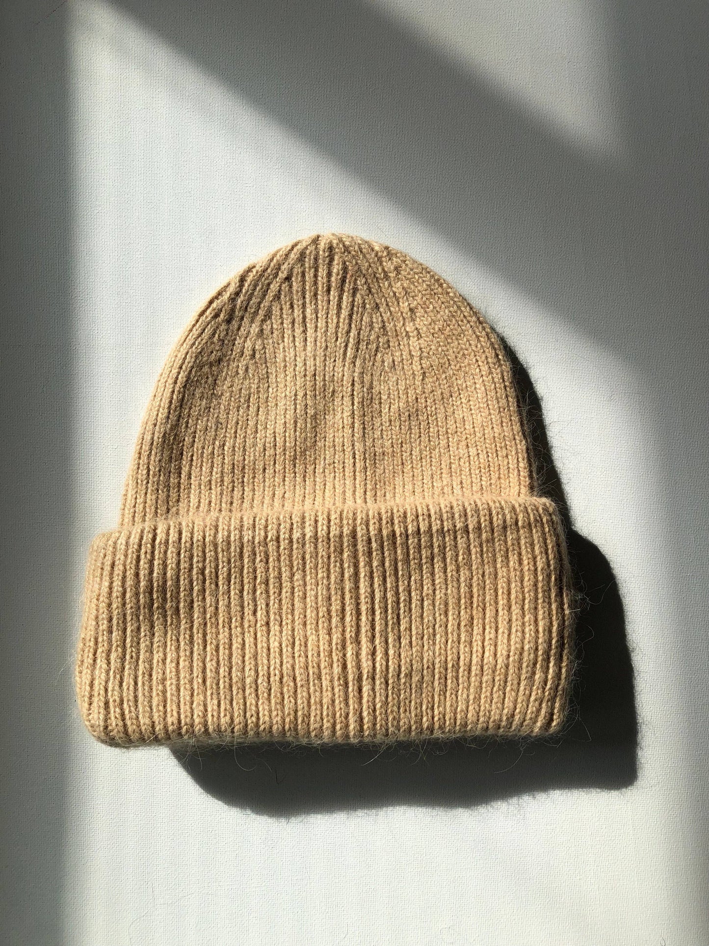 Neutral Angora Beanie