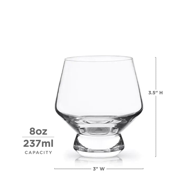 Stackable Crystal Footed Punch Cups