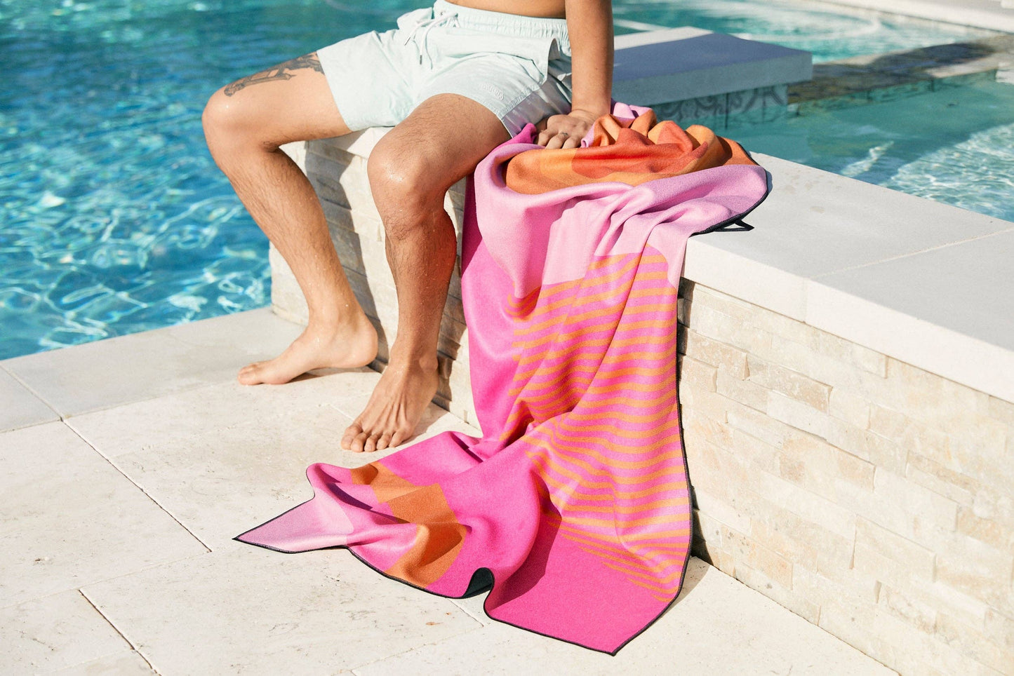 Geometry Round Trip Beach Towel