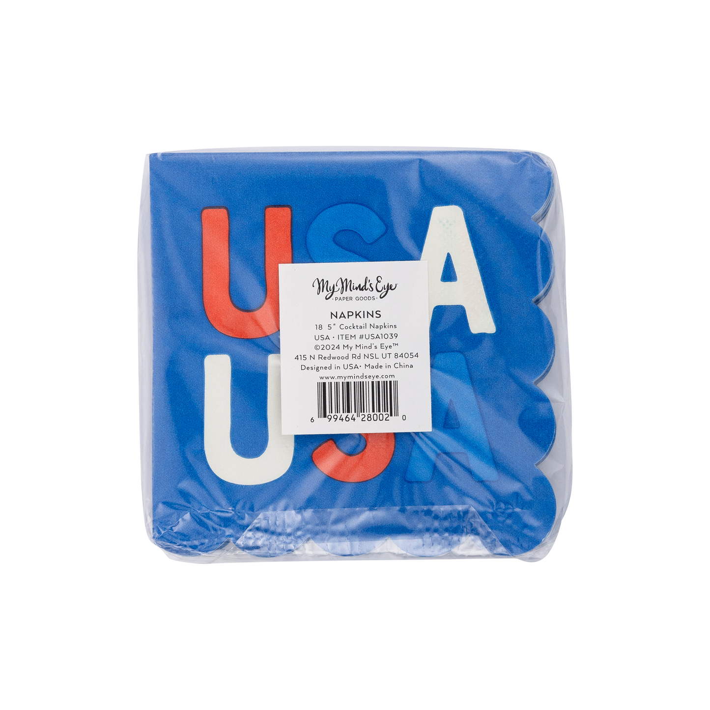 USA Scallop Paper Cocktail Napkins
