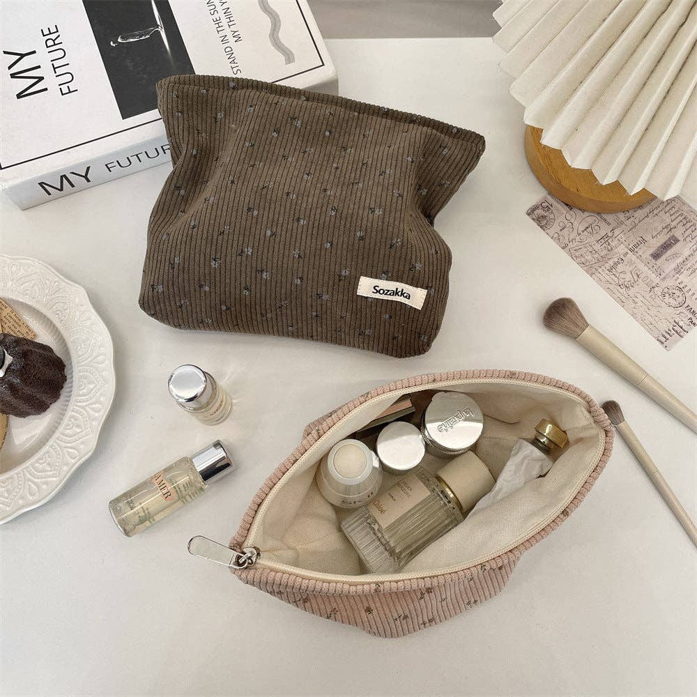 Floral Print Cosmetic Pouch