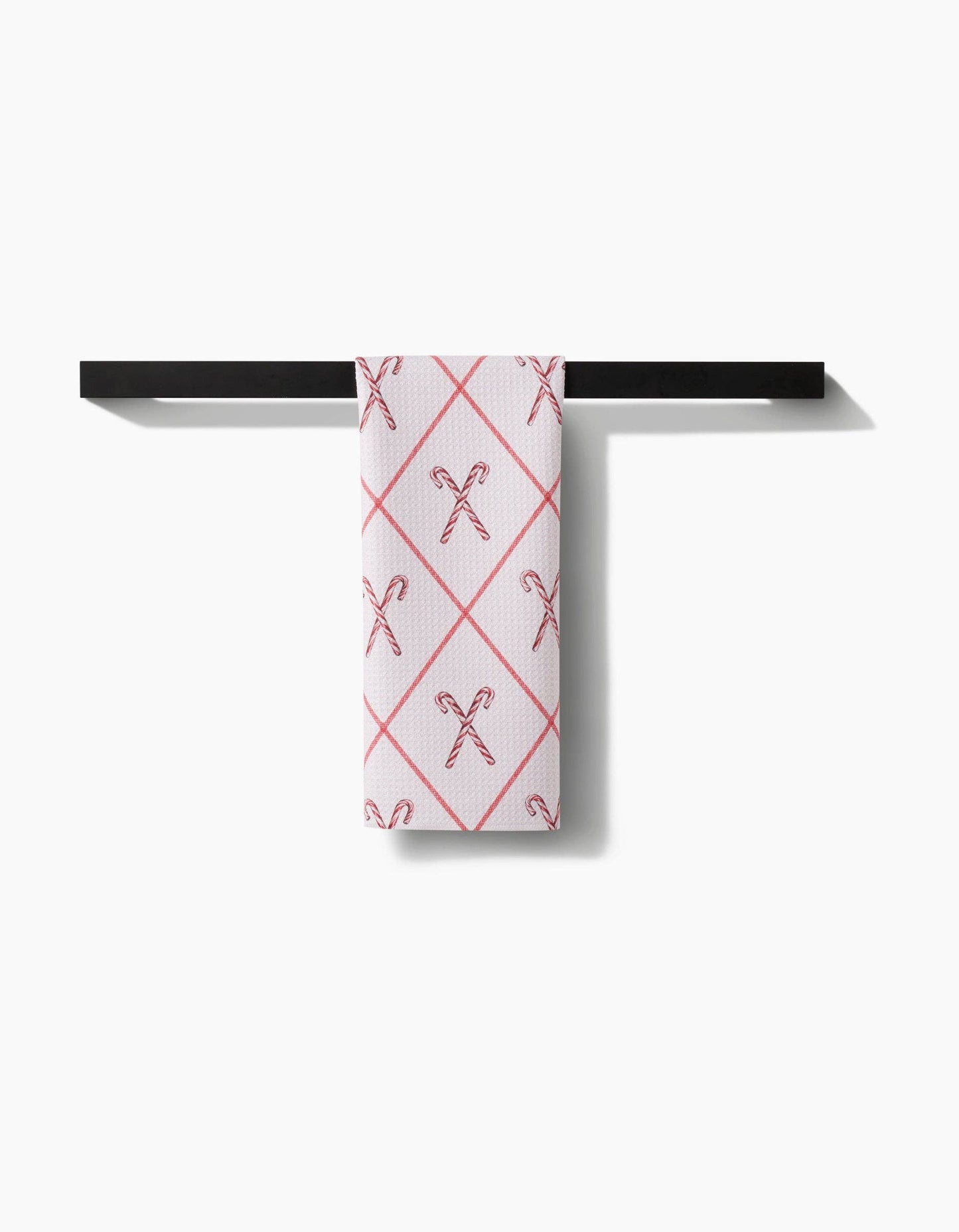 Geometry Festive Candy Canes Tea Towel