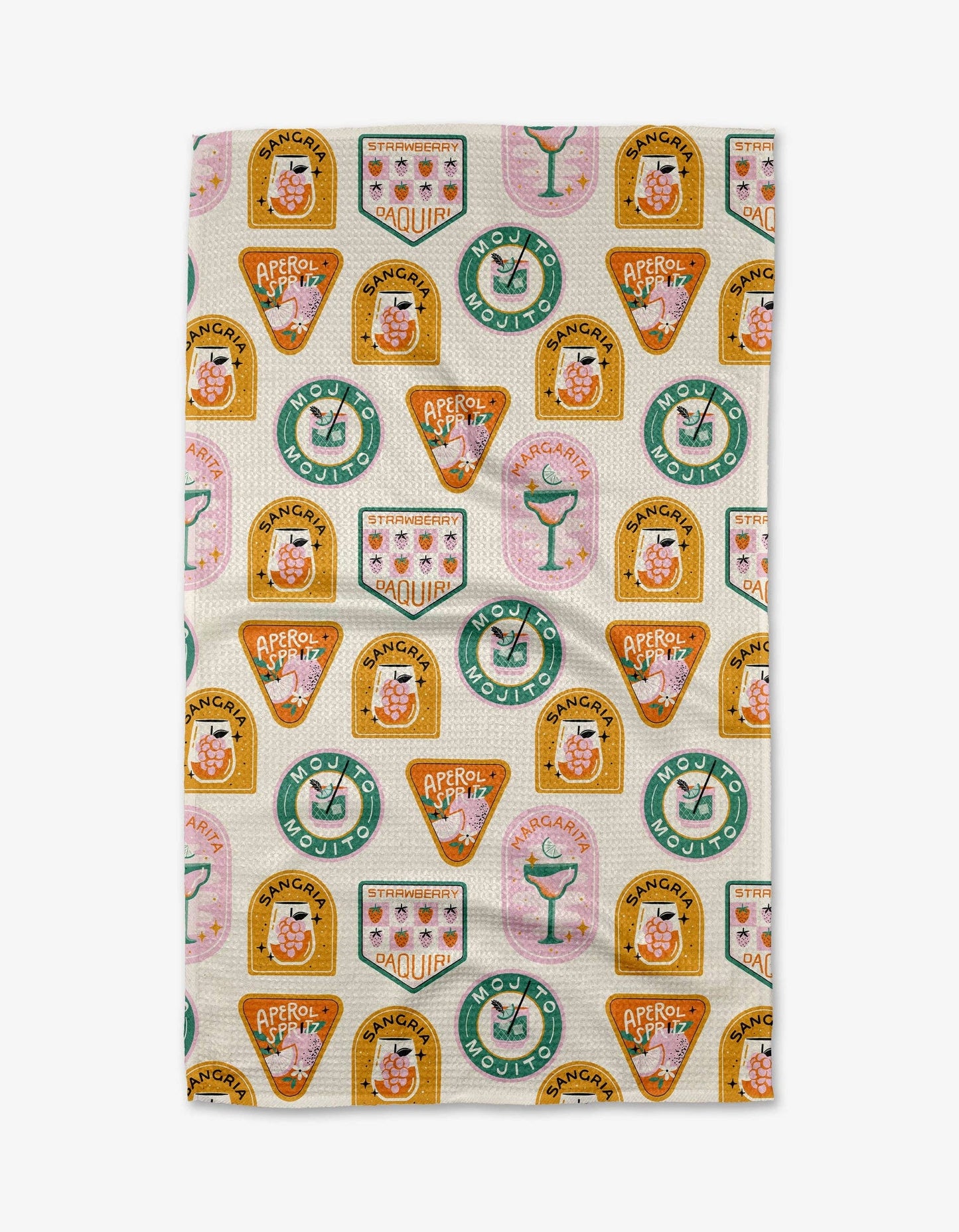 Geometry Cocktail Scout Badges Tea Towel