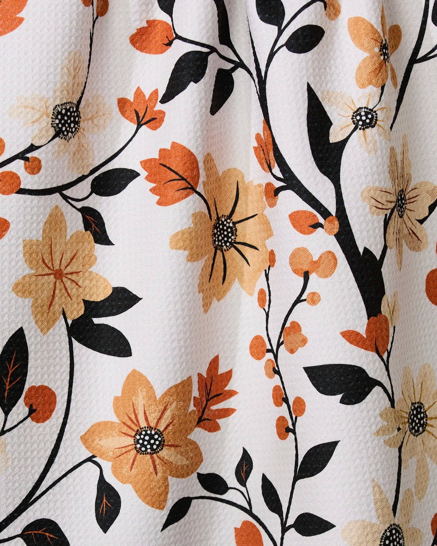 Geometry Spiced Florals Tea Towel