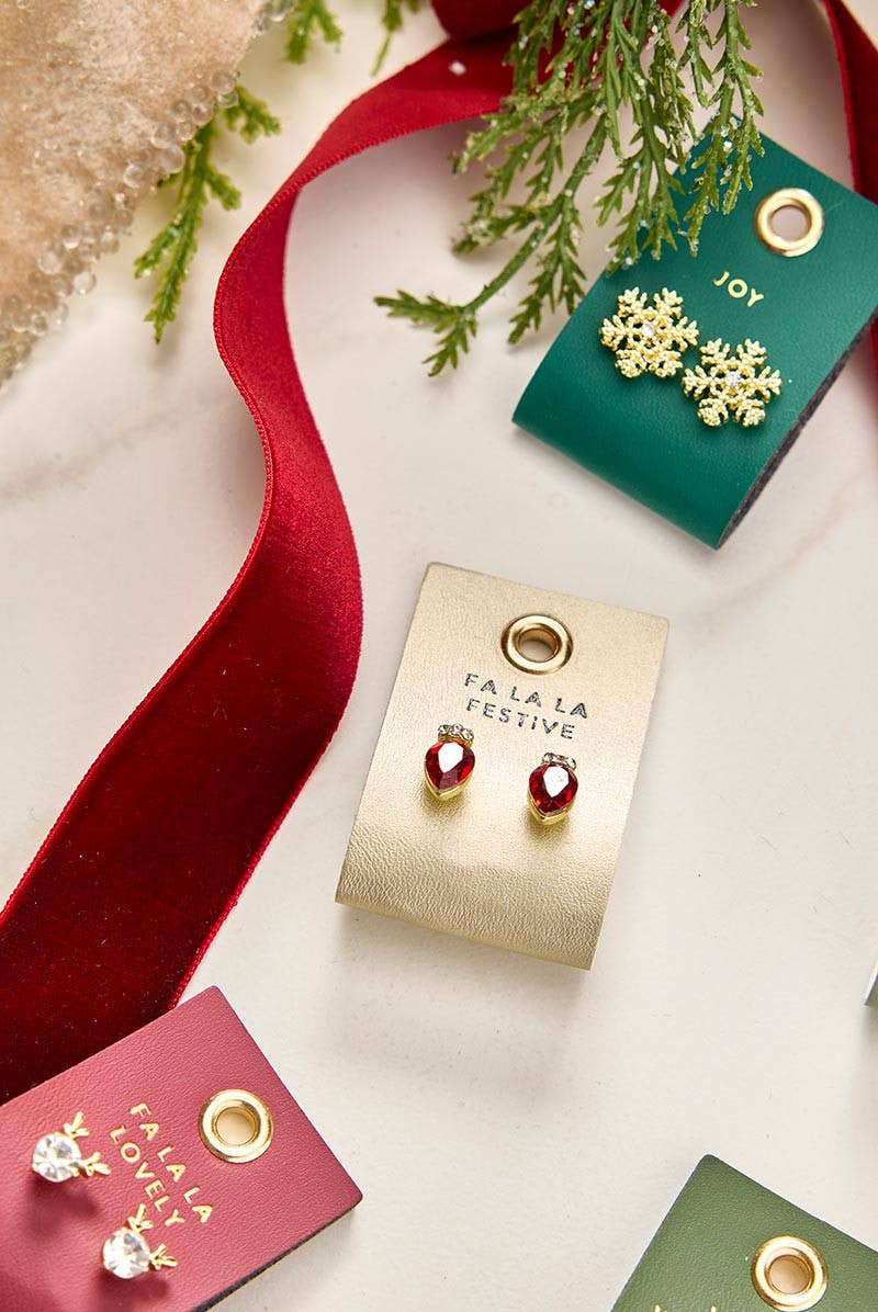 Falala Festive Holiday Stud Love Earrings