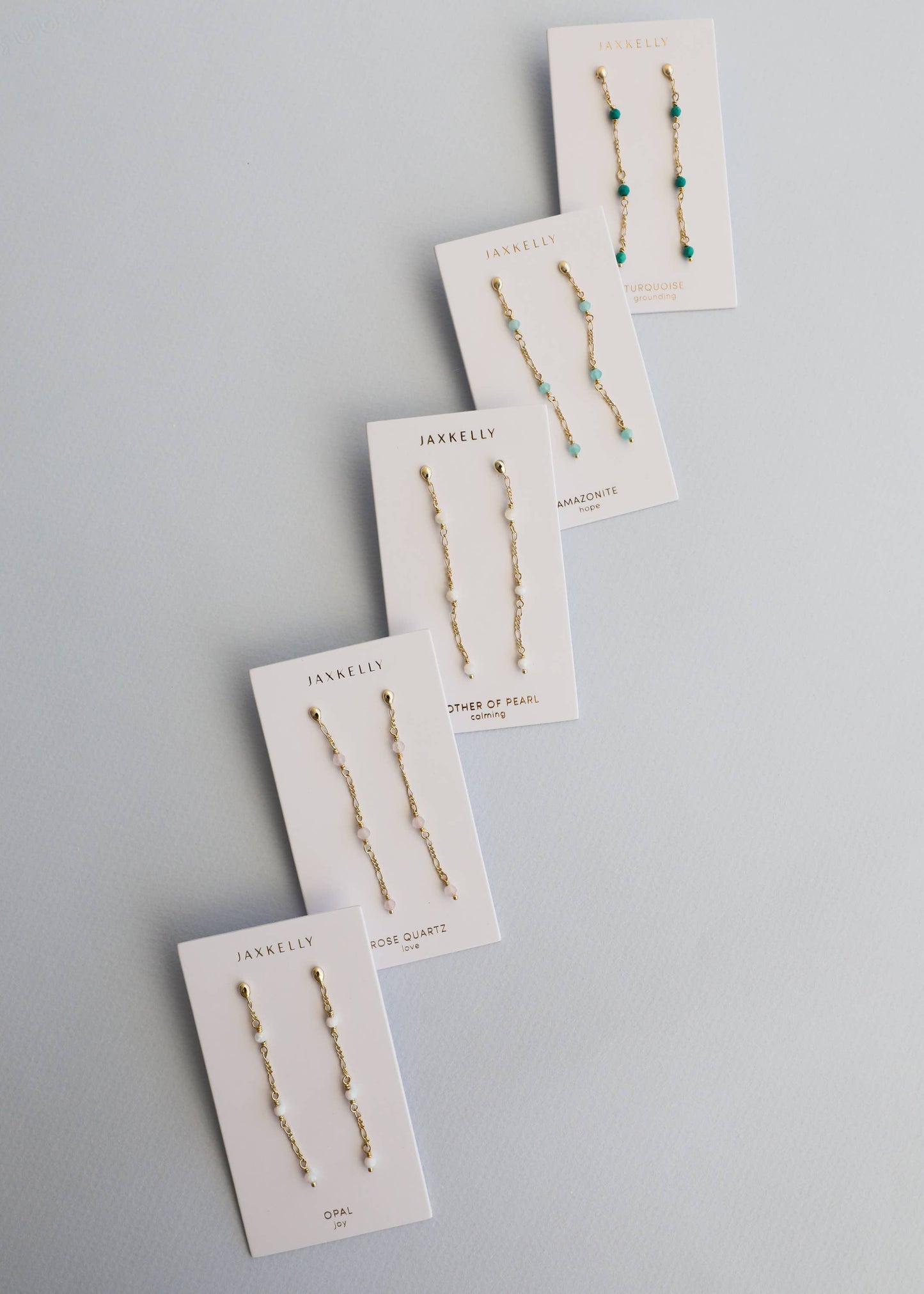 Gemstone Chain Drop Earring