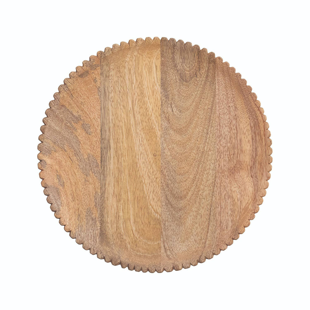 Mango Wood Scalloped Serving Tray