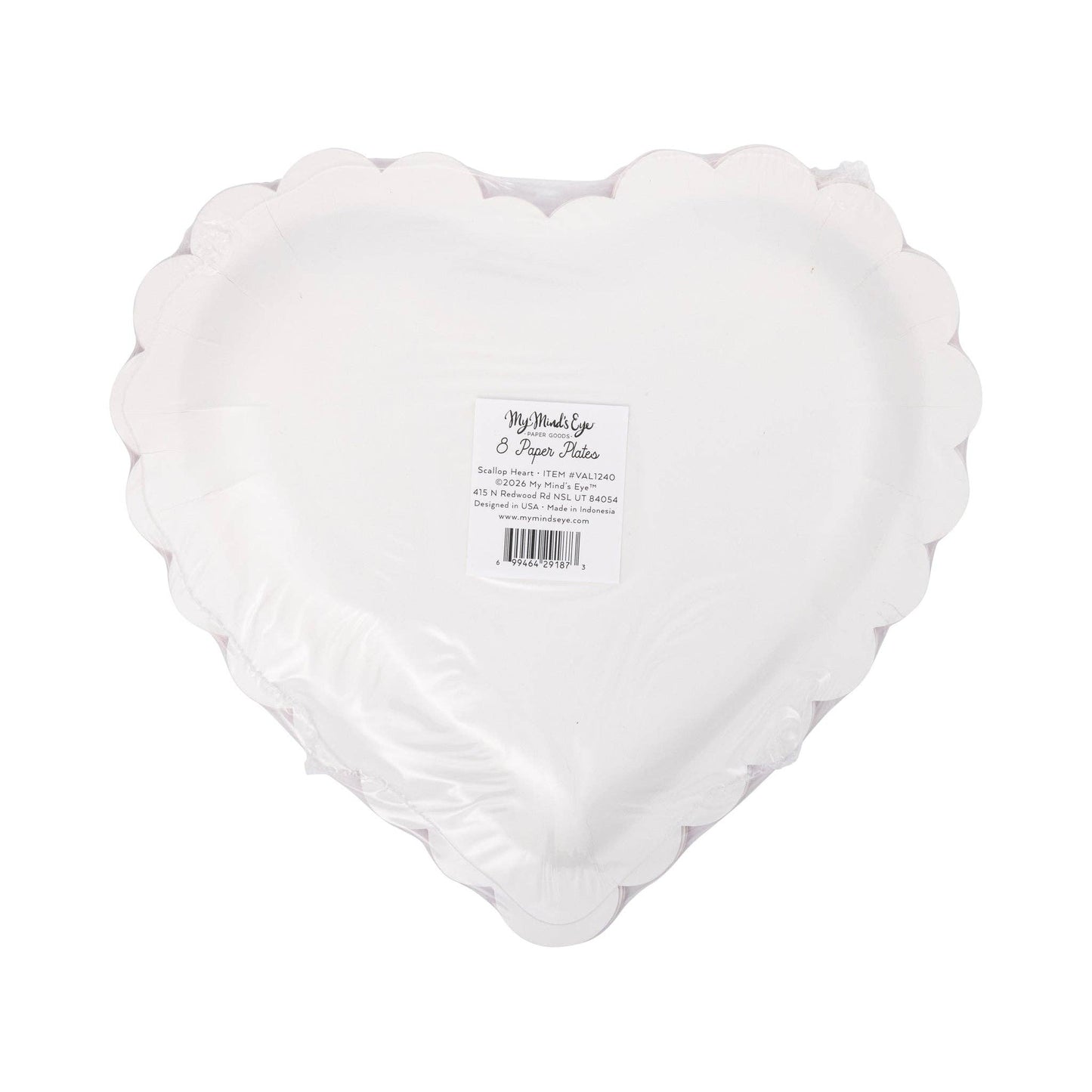 Scalloped Heart Paper Plates