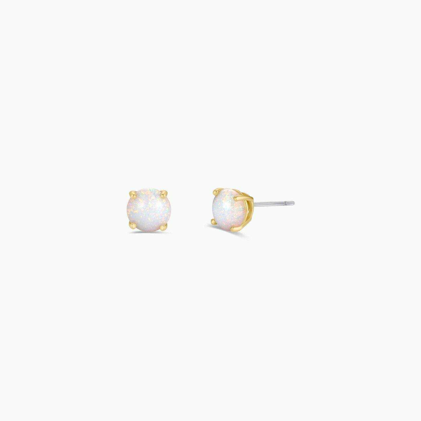 White Opal Earrings