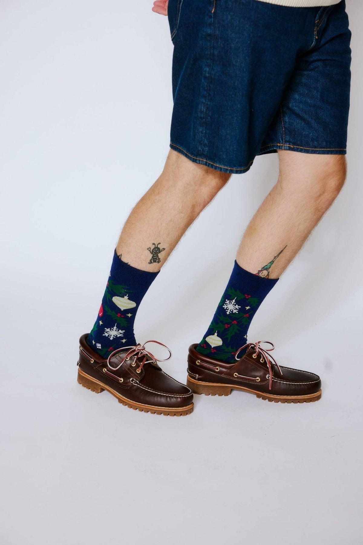 Holly Leaves Socks