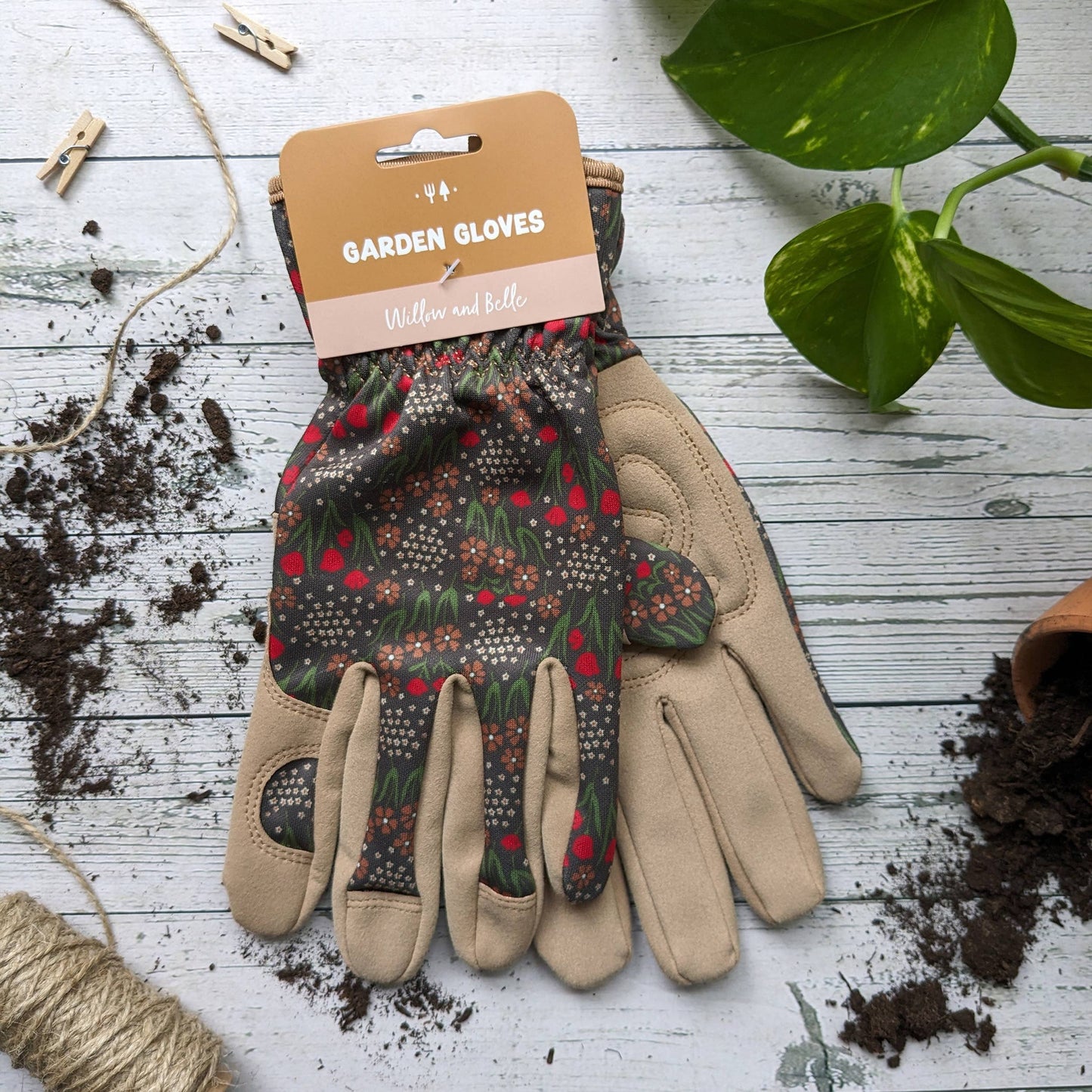 Floral Gardening Gloves