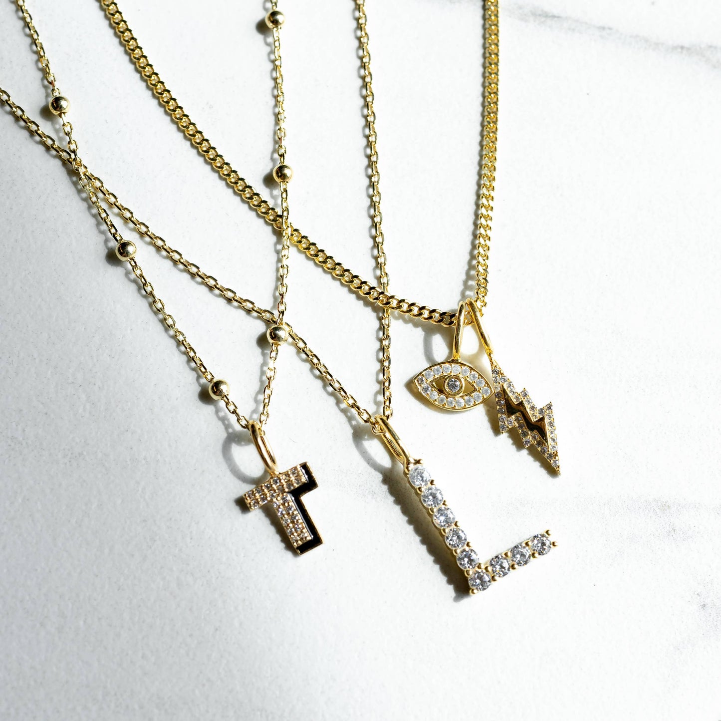 Gold Curb Chain Necklace