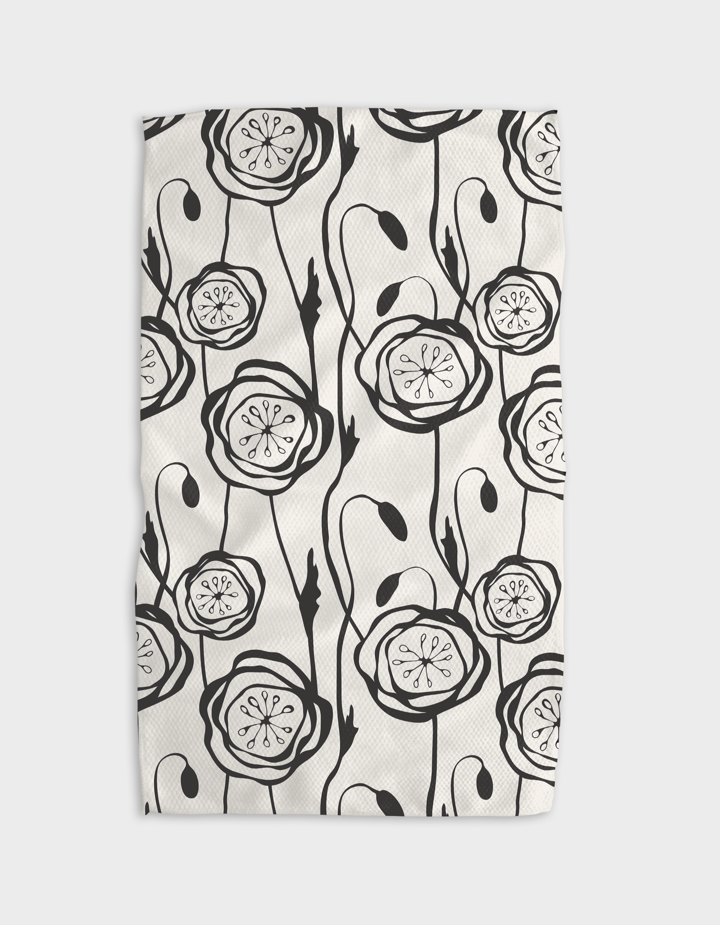 Geometry Smell the Flowers Kitchen Tea Towel