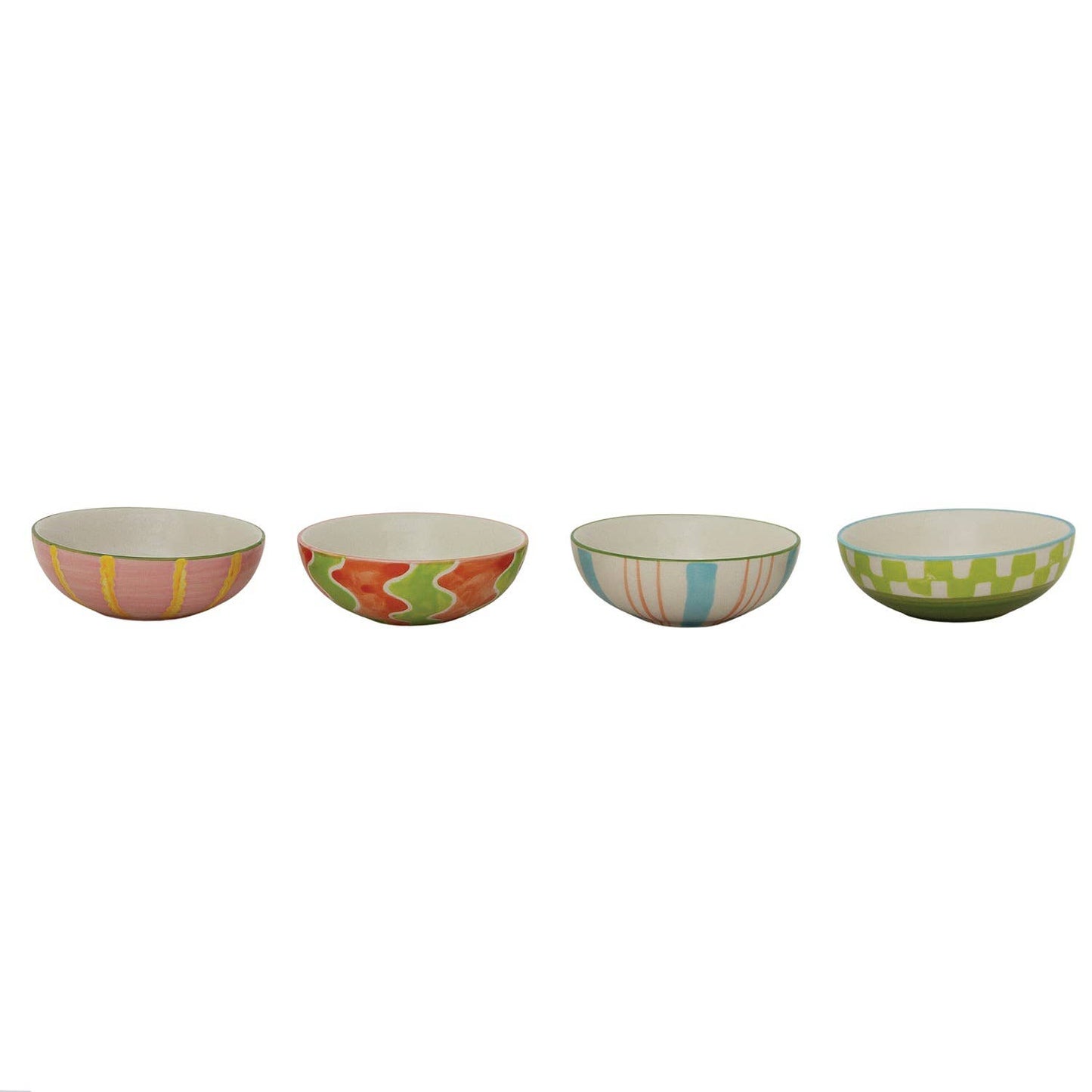 Small Stoneware Bowl with Stripes