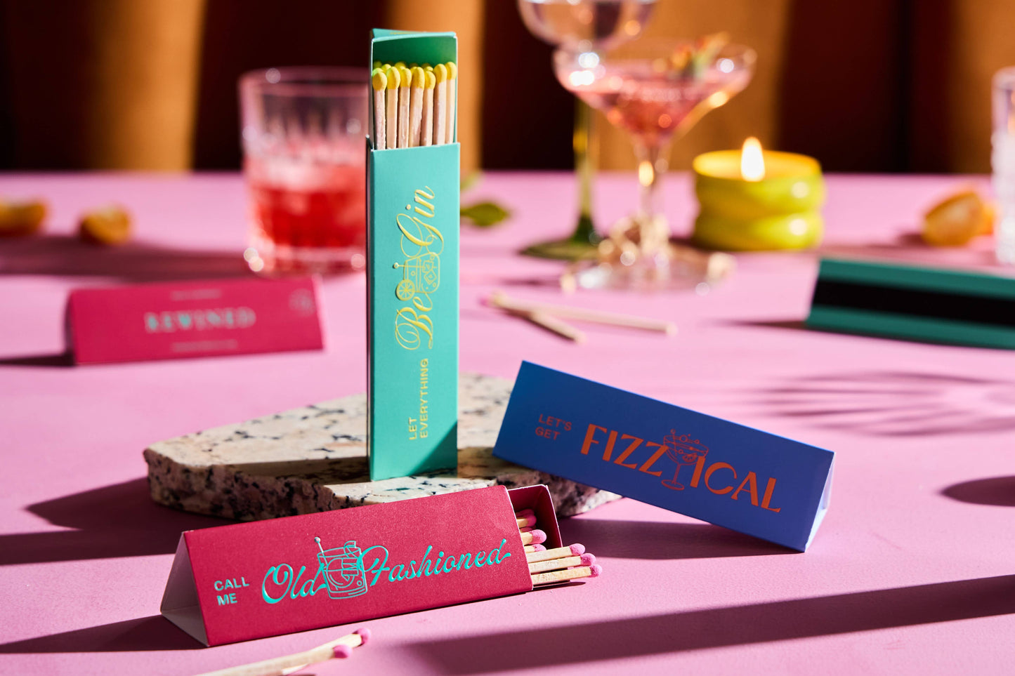 Rewined Cocktail Triangle Matchbox