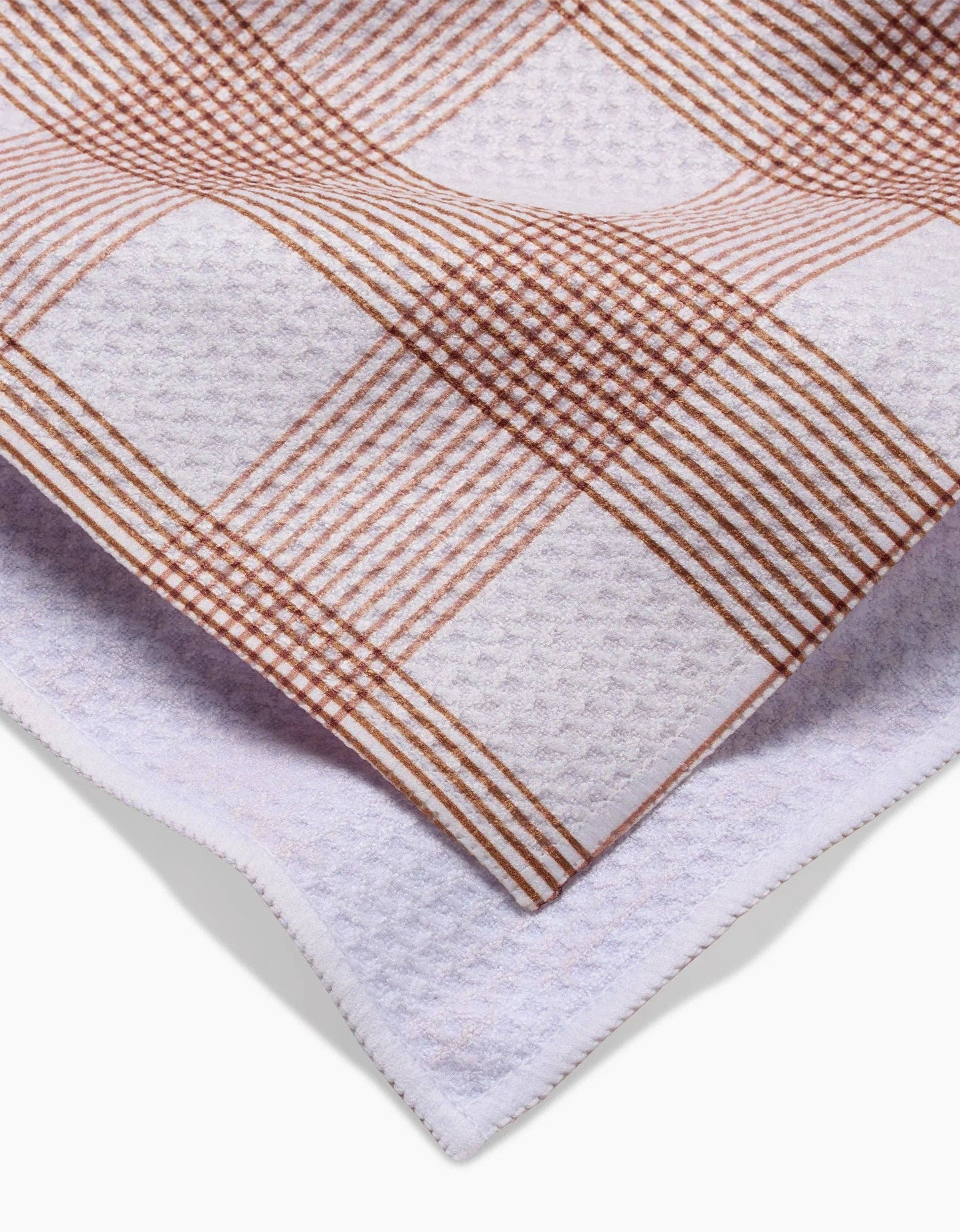 Geometry Vintage Gingham Natural Tea Towel