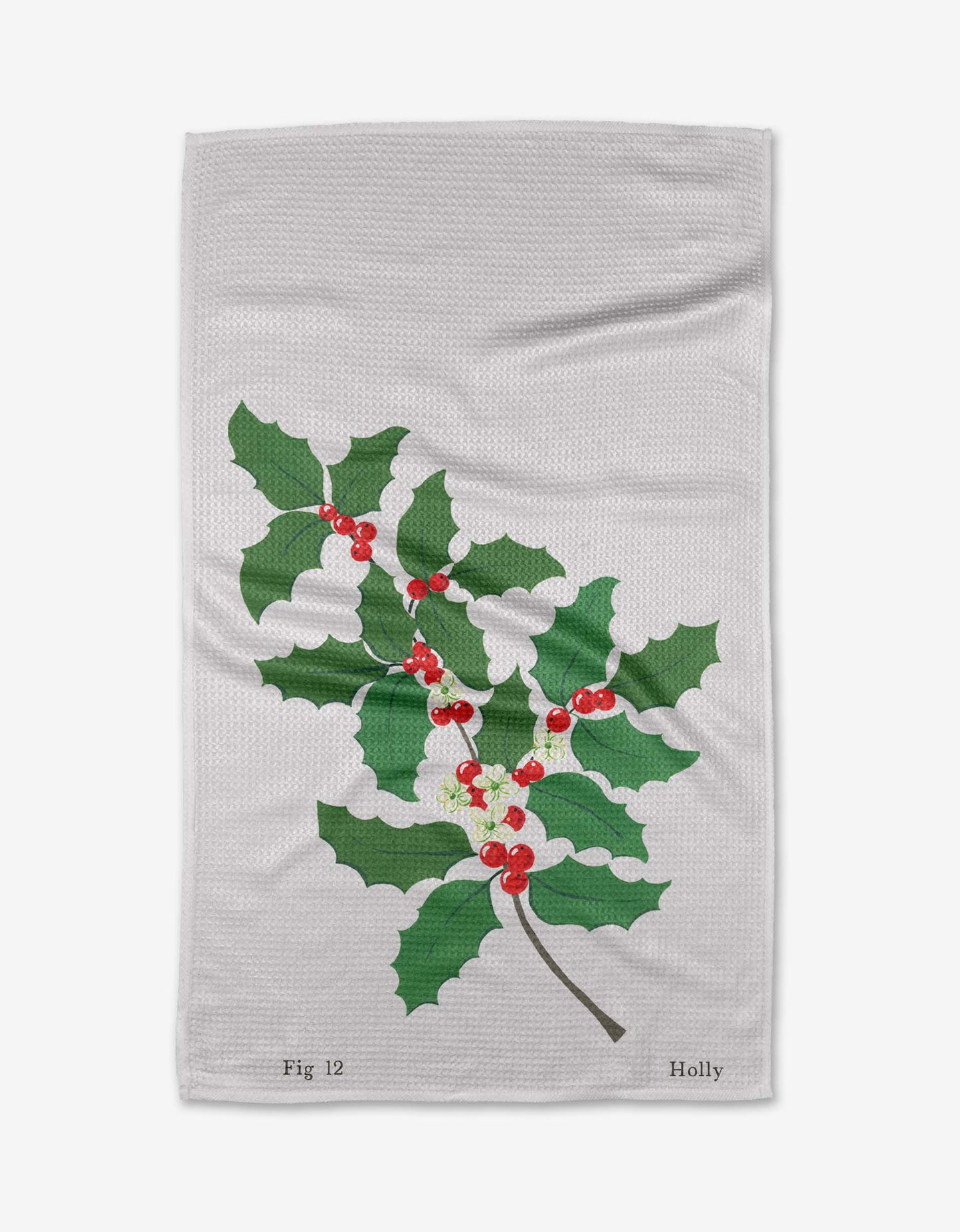 Geometry December Holly Tea Towel