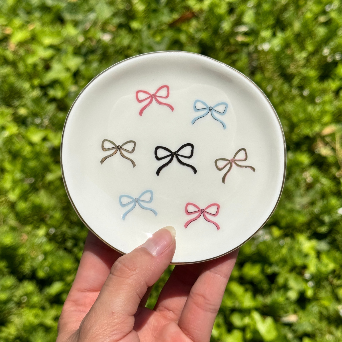 Colorful Bows Trinket Tray