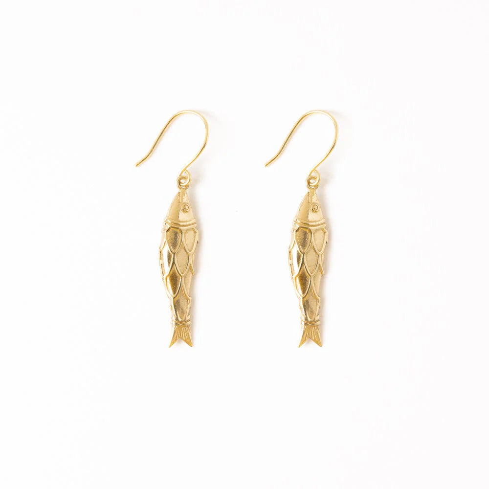 Sally Fish Gold Earrings