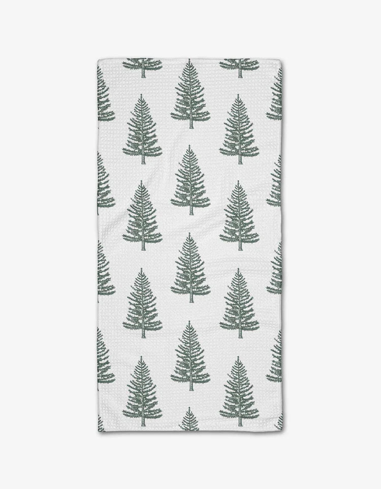 Geometry Frosted Trees Bar Towel