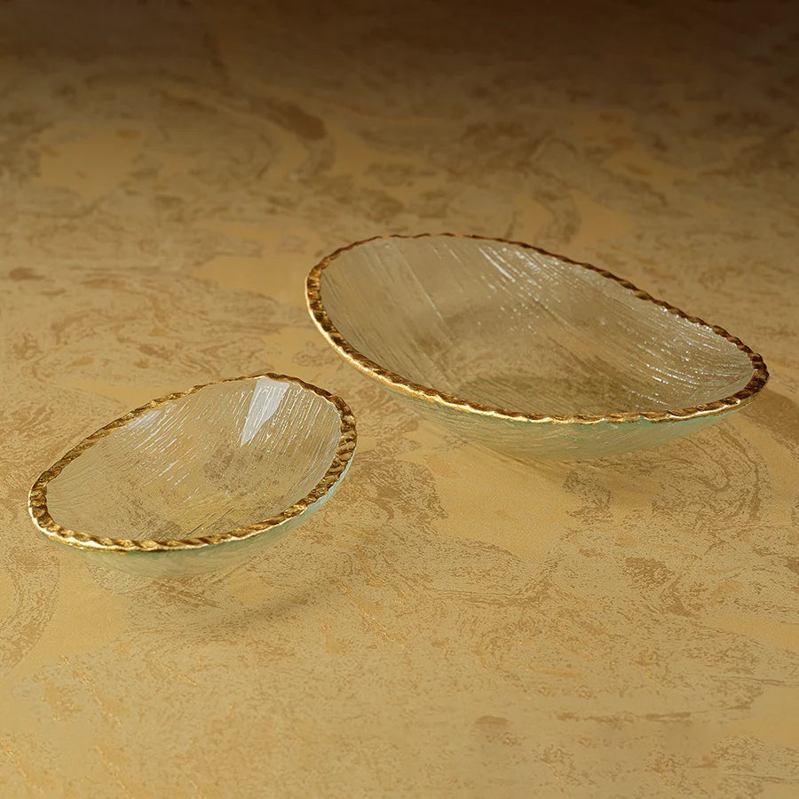 Jagged Gold Rim Bowl