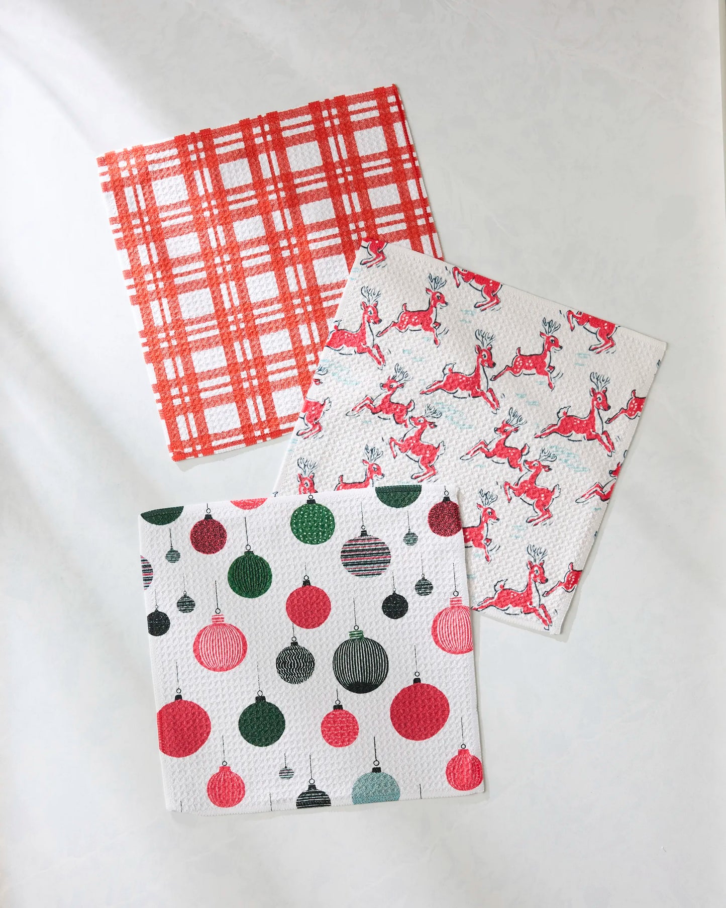 Geometry Christmas Day Dishcloth Set