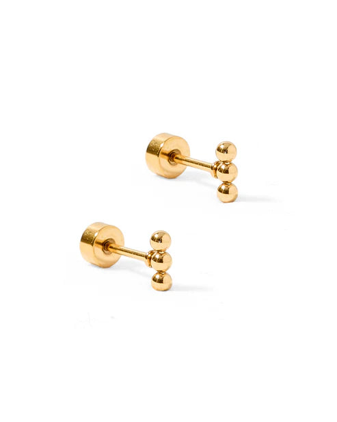 Tally Gold Screwback Studs
